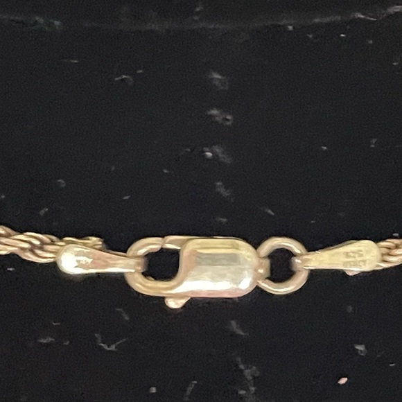 Signed SJ Sterling & Dichroic Pendant w/ 925 23 1/2” Rope Chain Necklace - Picture 9 of 12